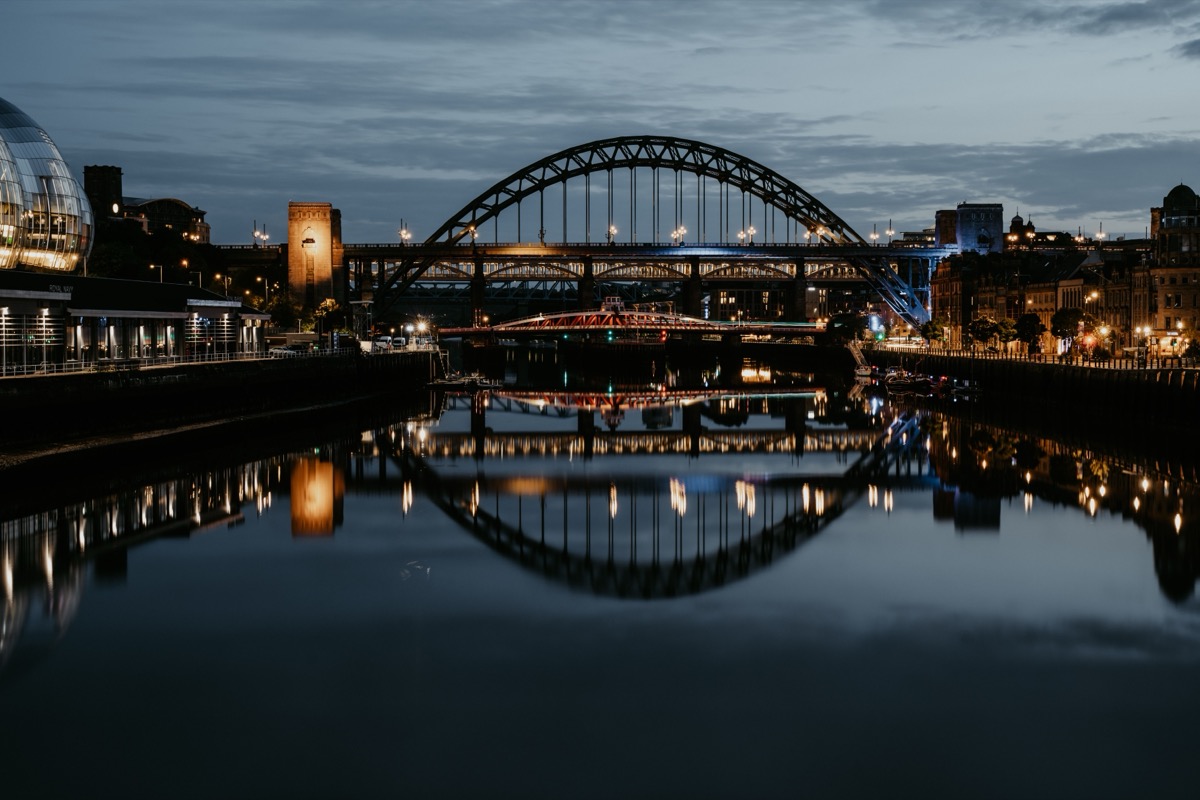 Newcastle Tyne Bridge at dusk, representing the wider North East area covered by Auto Access for keyless car theft response