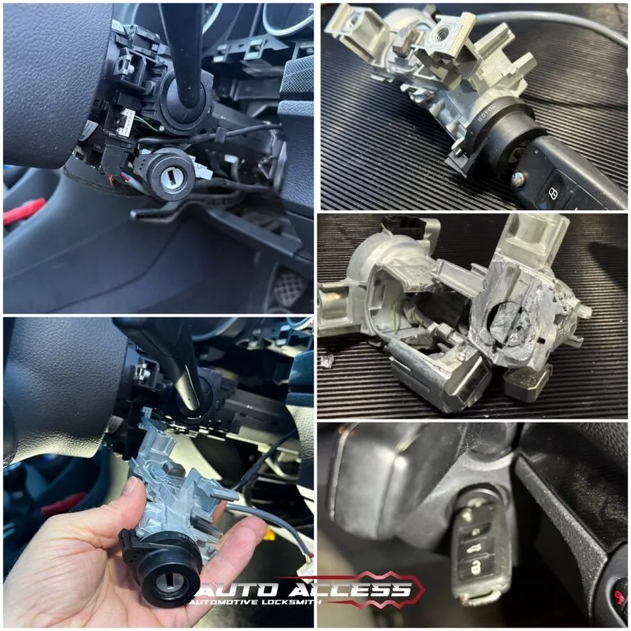 Ignition barrel removal and repair by Auto Access mobile auto locksmith in the North East