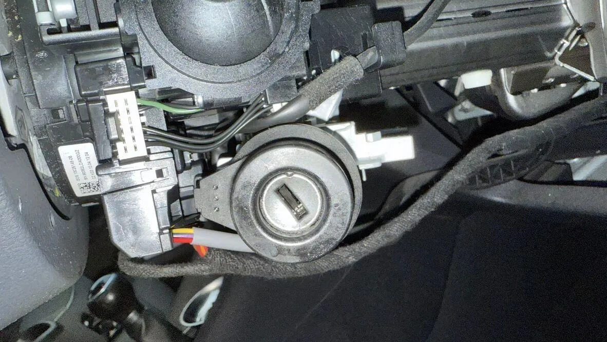 Ignition barrel replacement being carried out on a vehicle in County Durham