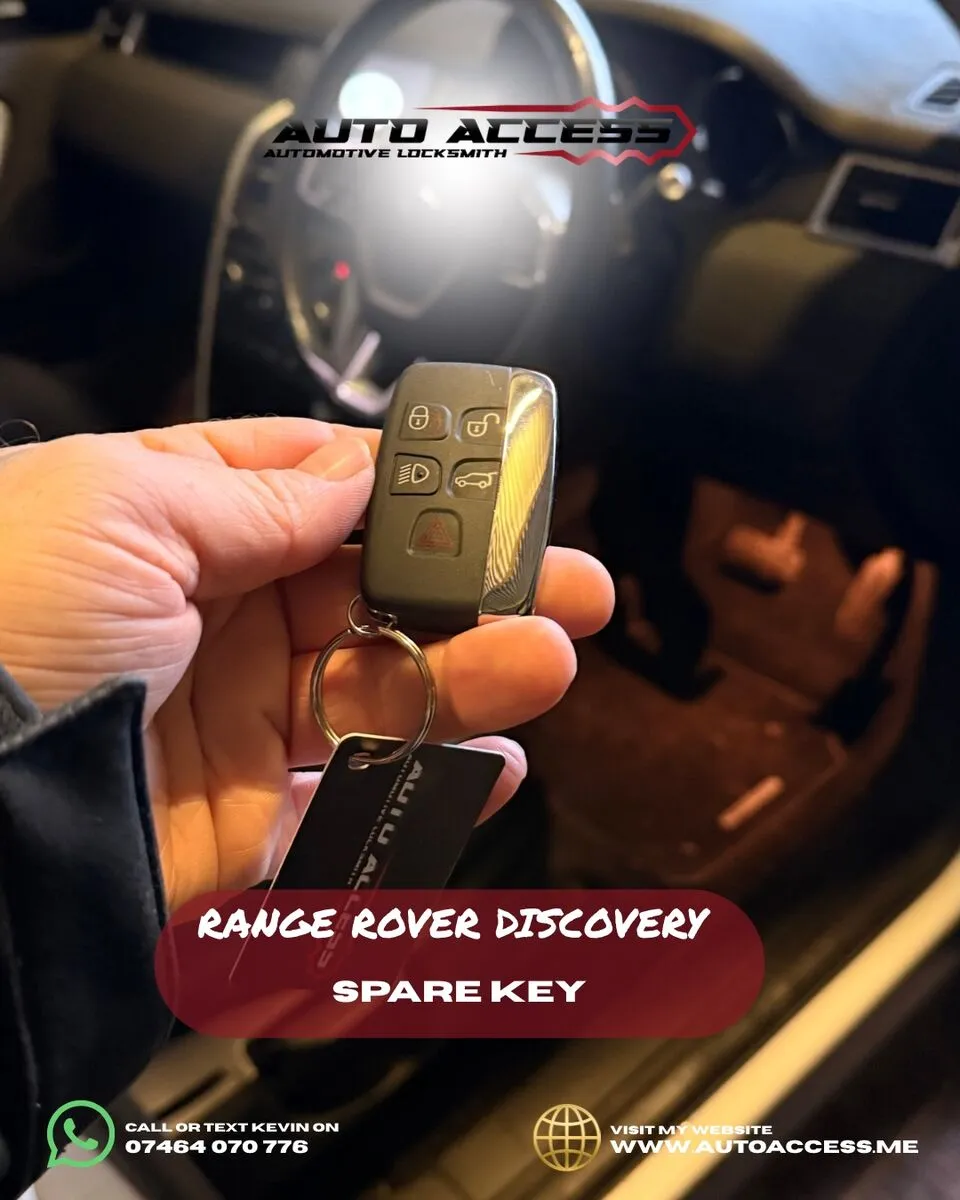 Land Rover Discovery spare key cut and programmed by Auto Access auto locksmith in Bowburn, Durham