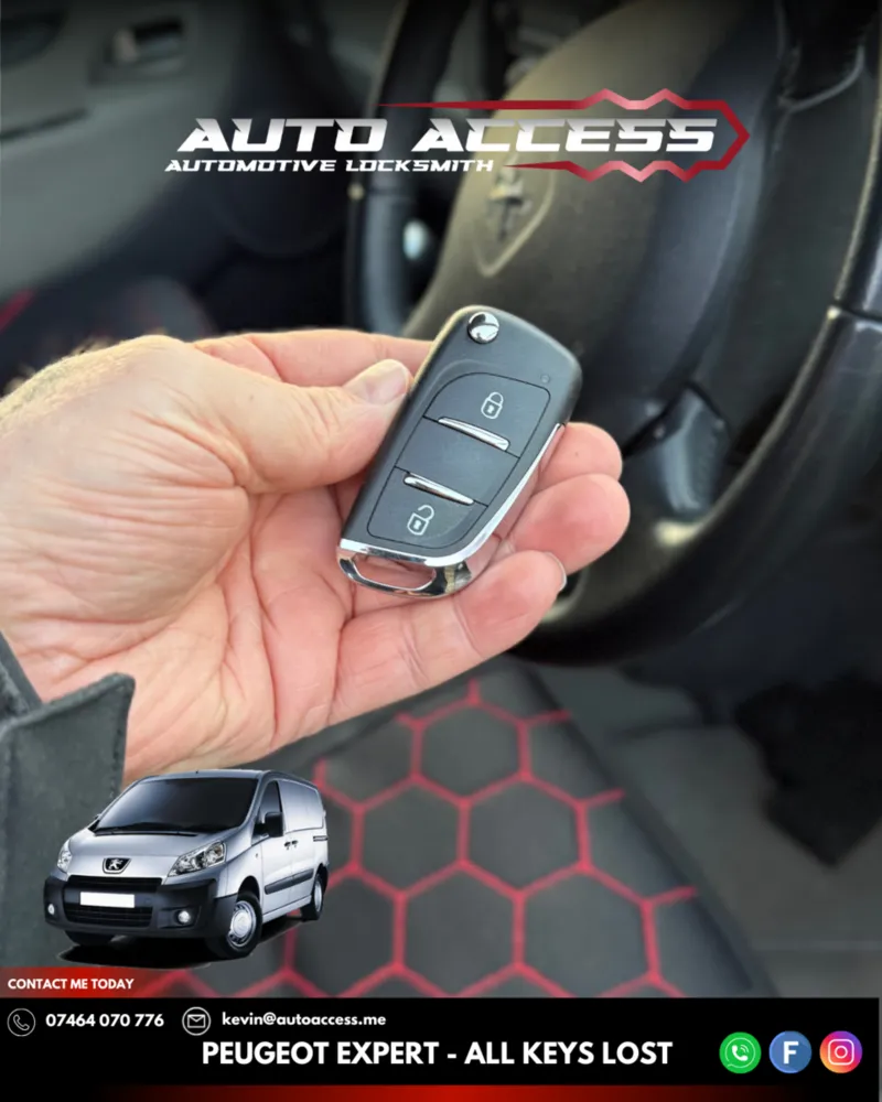 Peugeot Expert all keys lost replacement by Auto Access auto locksmith in Trimdon, Peterlee
