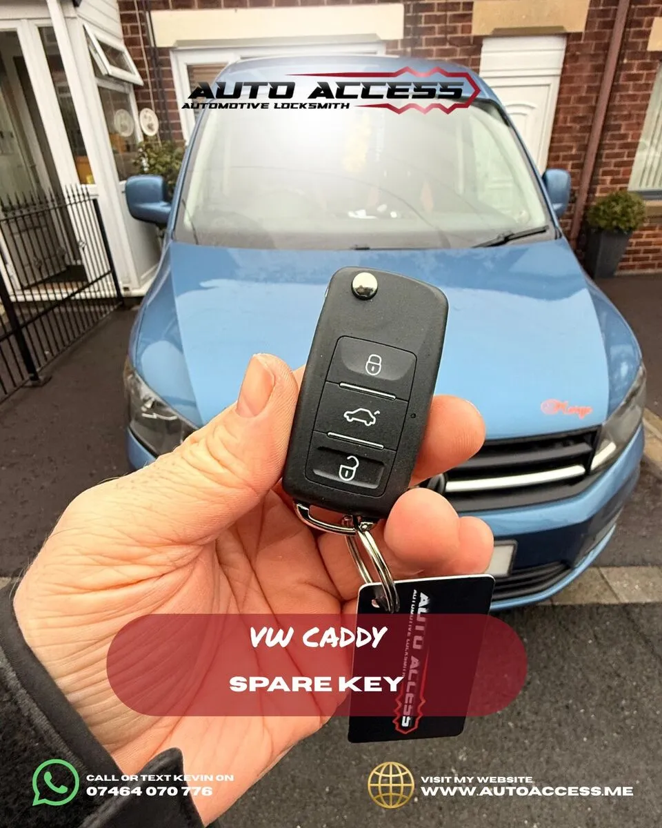 VW Caddy spare key cut and programmed by Auto Access auto locksmith in Horden, Peterlee