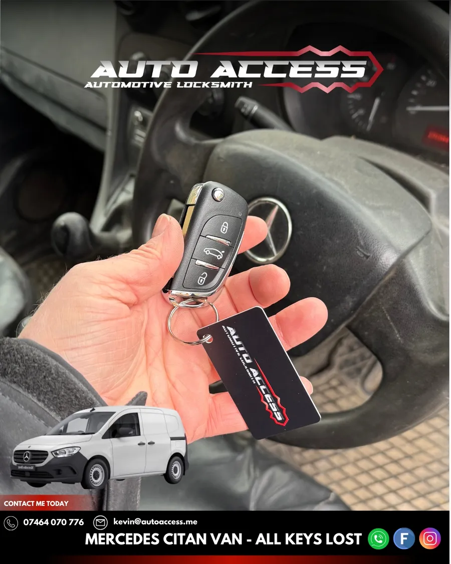 Mercedes Citan van all keys lost replacement by Auto Access in the North East