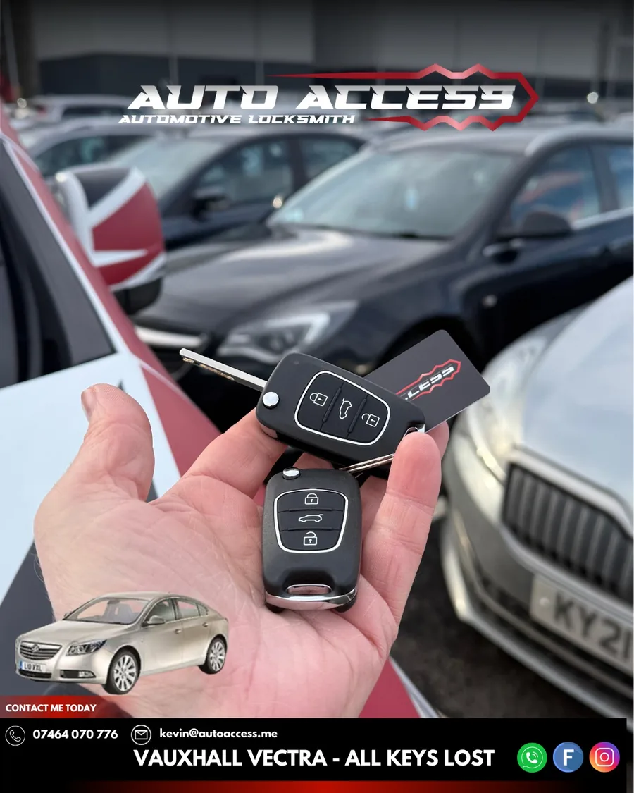 Vauxhall Vectra all keys lost replacement keys cut and programmed by Auto Access in Sunderland, North East